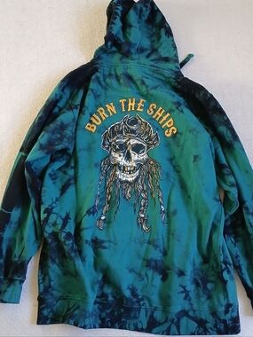 relentless betrayal ♡ burn the ships hoodie pirate seas coastal large skater